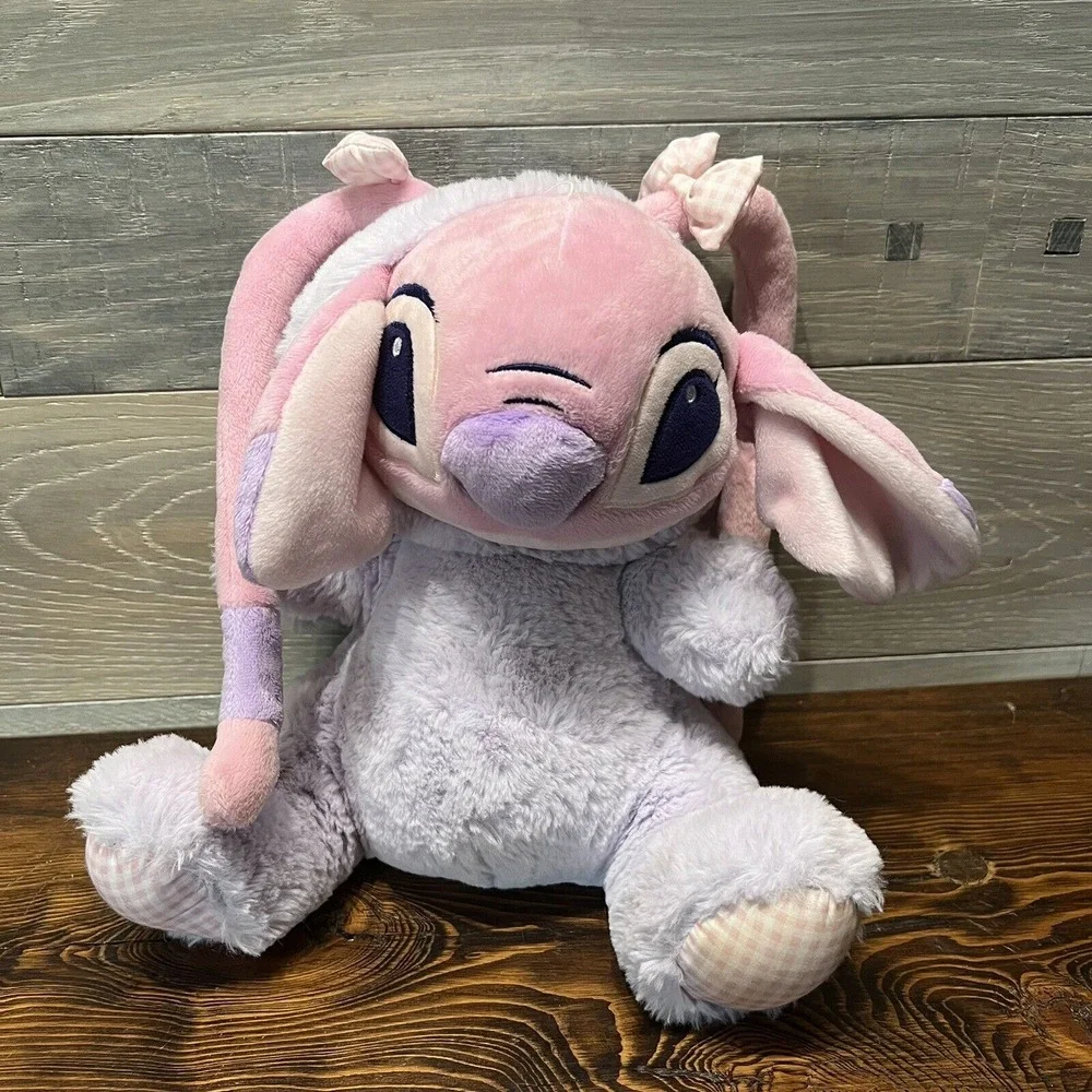 Lilo & Stitch Disney Store Angel Easter Bunny Plush‎ Stuffed Animal Pink Purple